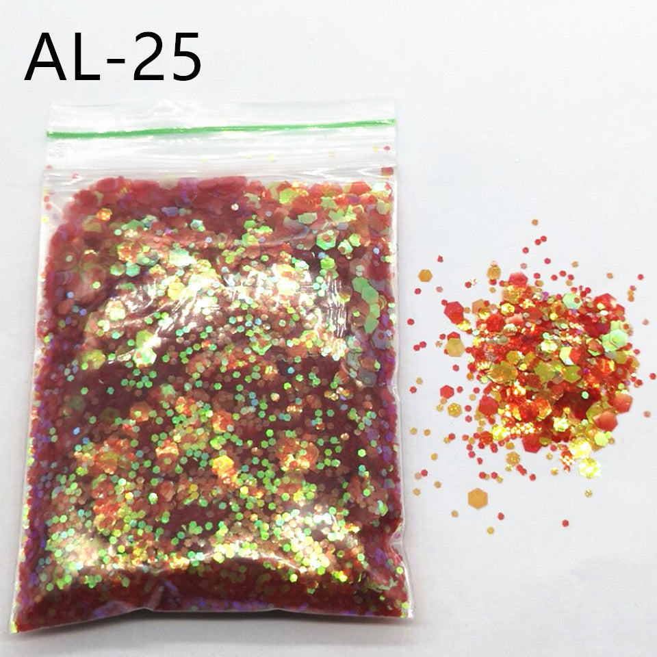 Glittery Sequin Nail Powder for Nail Art and Decoration