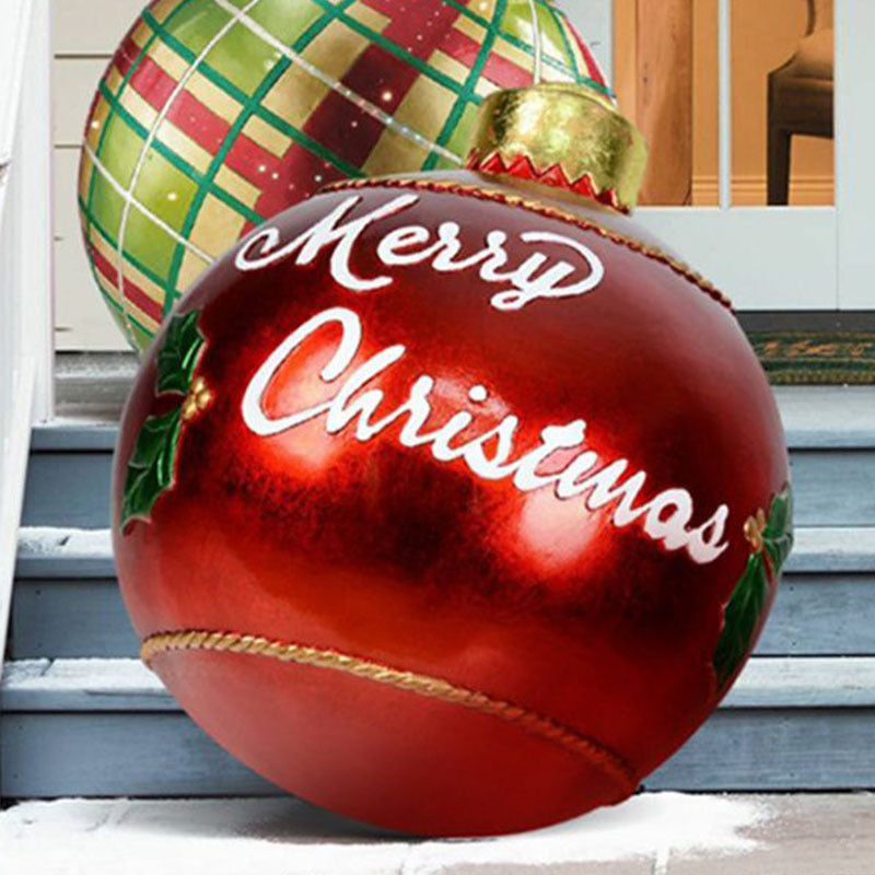 60 Centimeter Hanging Oversized PVC Christmas Ornaments for Exterior Decor