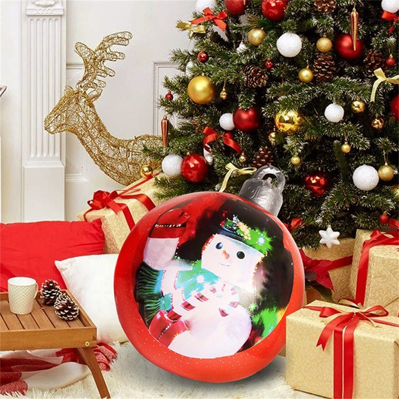 60 Centimeter Hanging Oversized PVC Christmas Ornaments for Exterior Decor