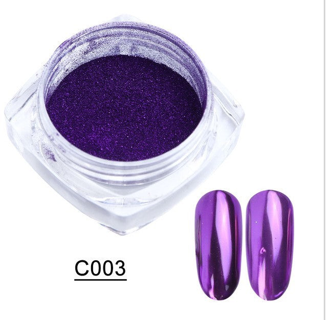 Titanium Mirror Nail Powder Set for False Nails