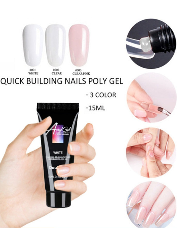 Professional Quality White Poly Gel for DIY Nails