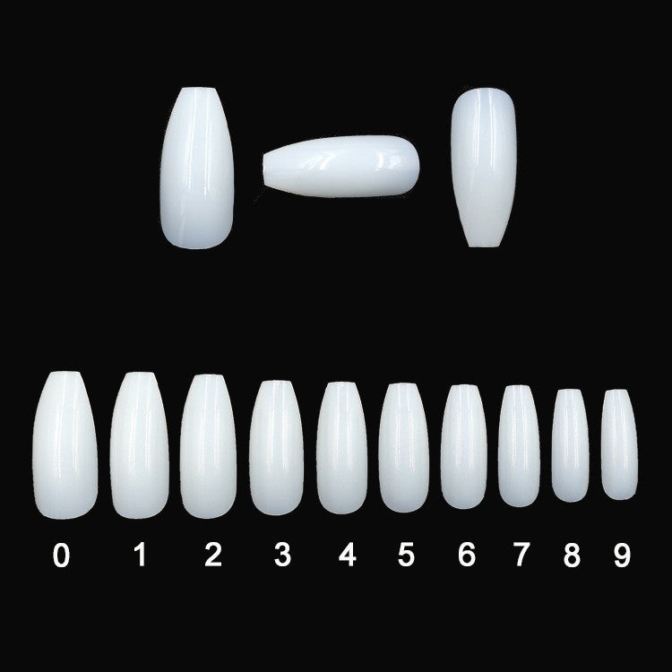 Glossy Metallic Coffin Shaped Complete Nail Set (500pcs)