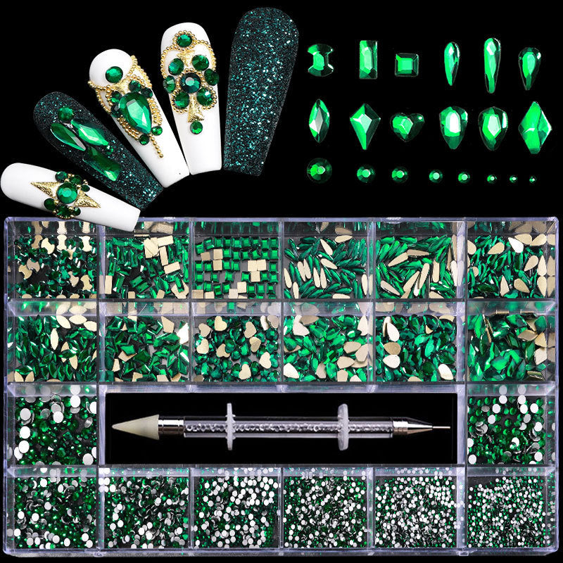 Set van 21 dozen nail art en 3D -ontwerpen