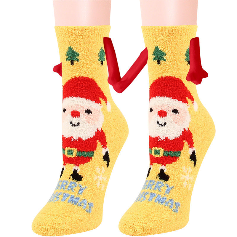 Adorable 3D Soft Fleece Crew Socks with Penguin Designs