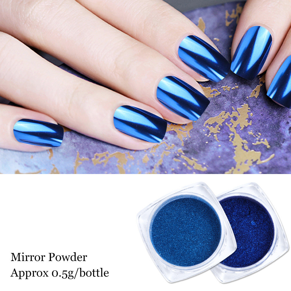 Titanium Mirror Nail Powder Set for False Nails