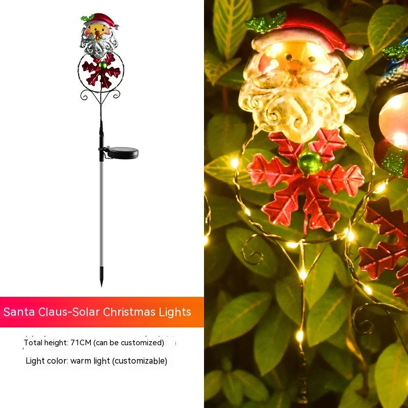 Solar Powered LED Christmas Yard Decoration Posts in Various Styles