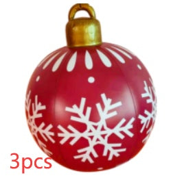 60 Centimeter Hanging Oversized PVC Christmas Ornaments for Exterior Decor