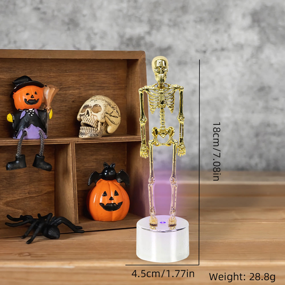 Skeleton Themed False Flame Candle Halloween Decoration