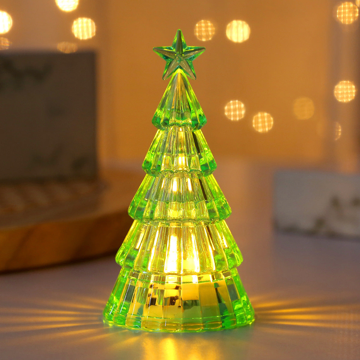 Modern Transparent Light-Up Plastic Christmas Tree Decoration in Assorted Colors