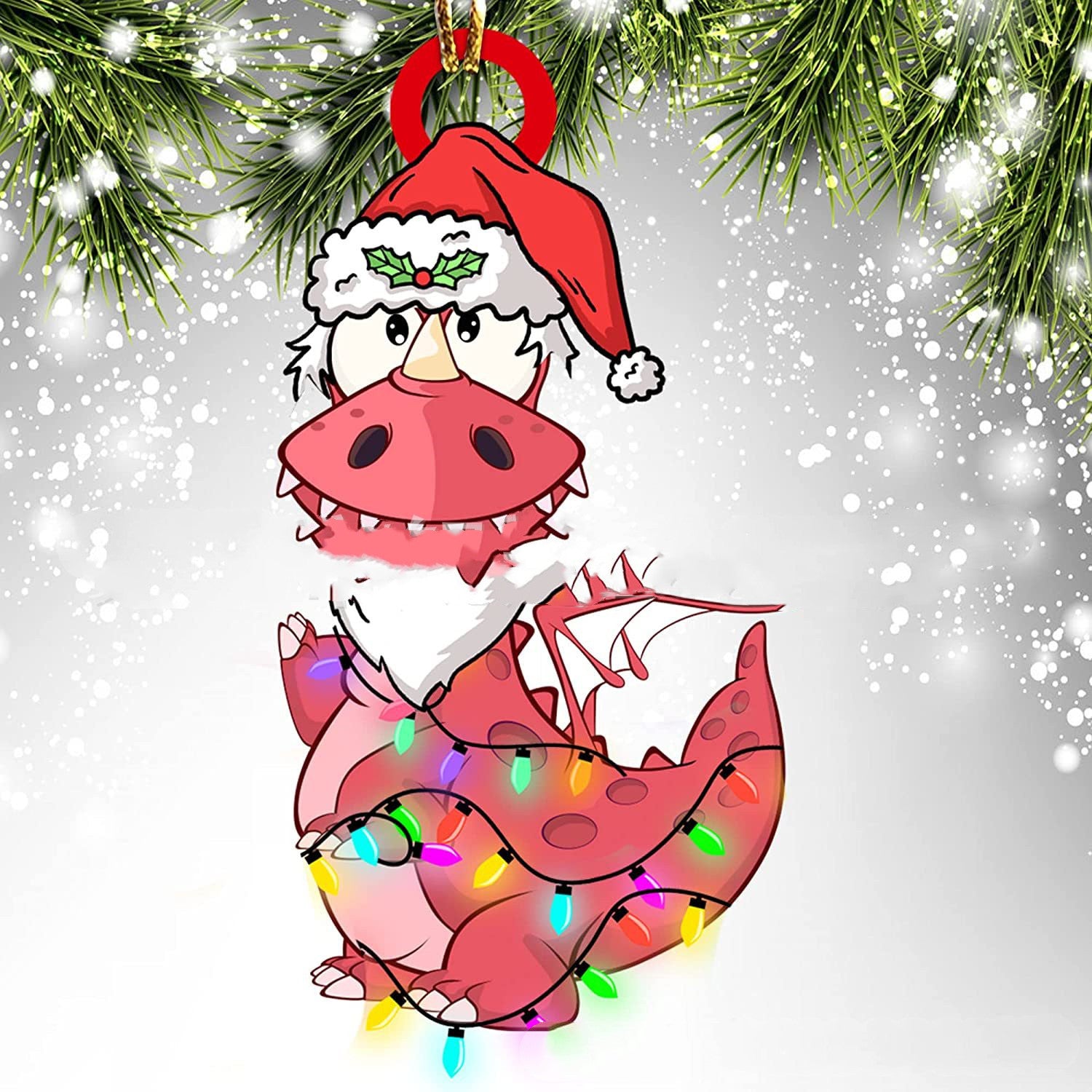 Unique Dragon Themed Hanging Christmas Decorations in Various Designs