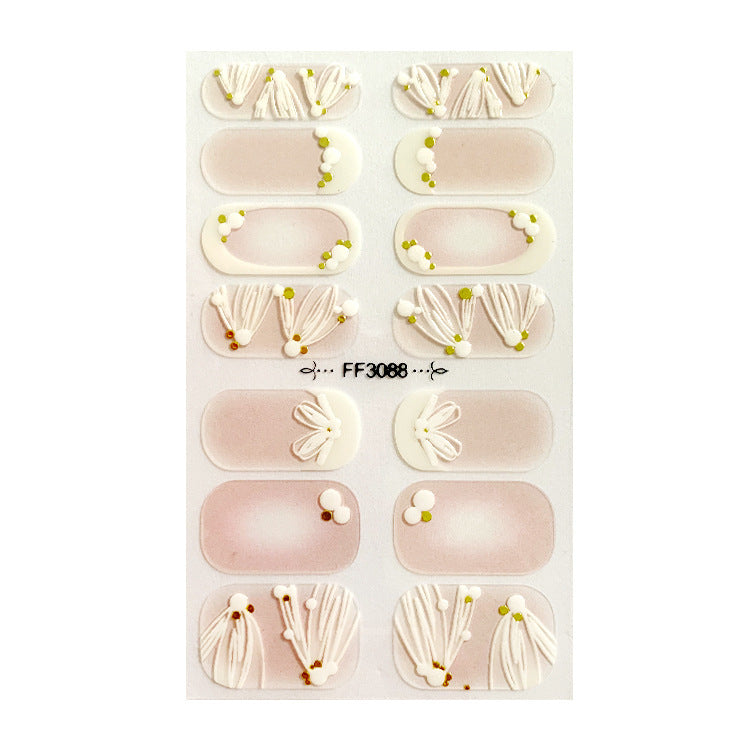 Women's Gemstone Inspired Almond Shaped Nails Stickers in Multiple Colors