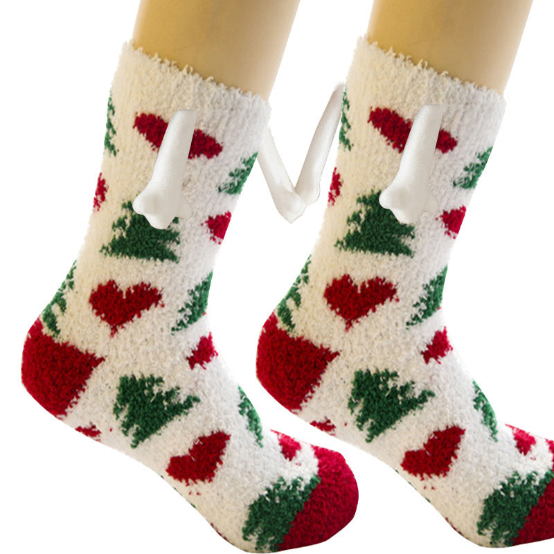 Adorable 3D Soft Fleece Crew Socks with Penguin Designs