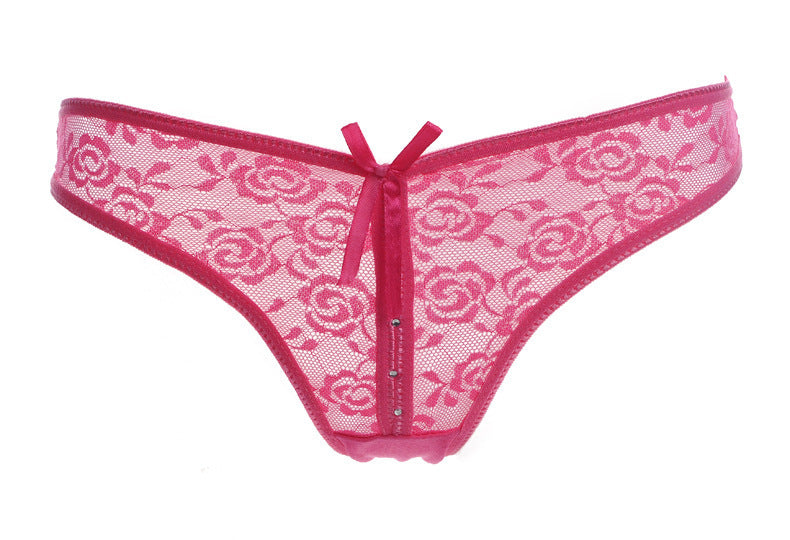 Lacy Low Low Bow Bow Thongs