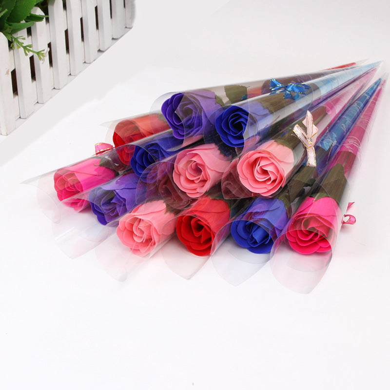 Valentines Day Bouquet Artificial  Flower Rose - 12 pcs