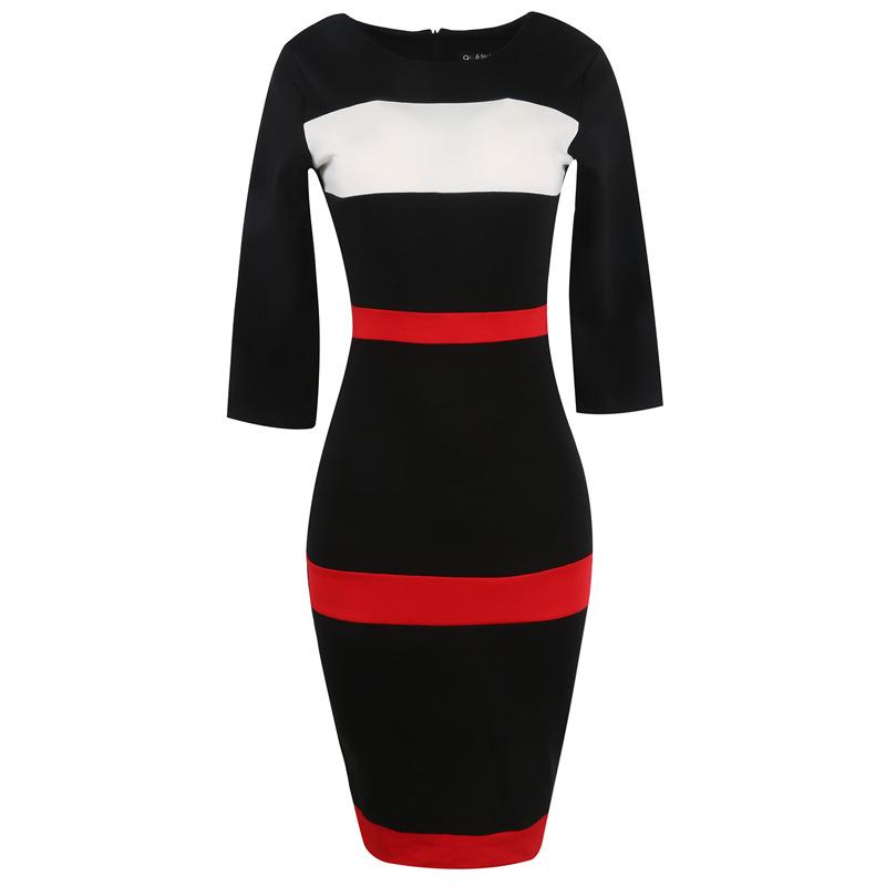 Mod Stripe Blocked Sheath Dress