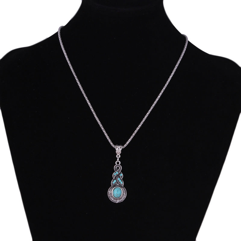 Twisted Turquoise and Metallic Necklace