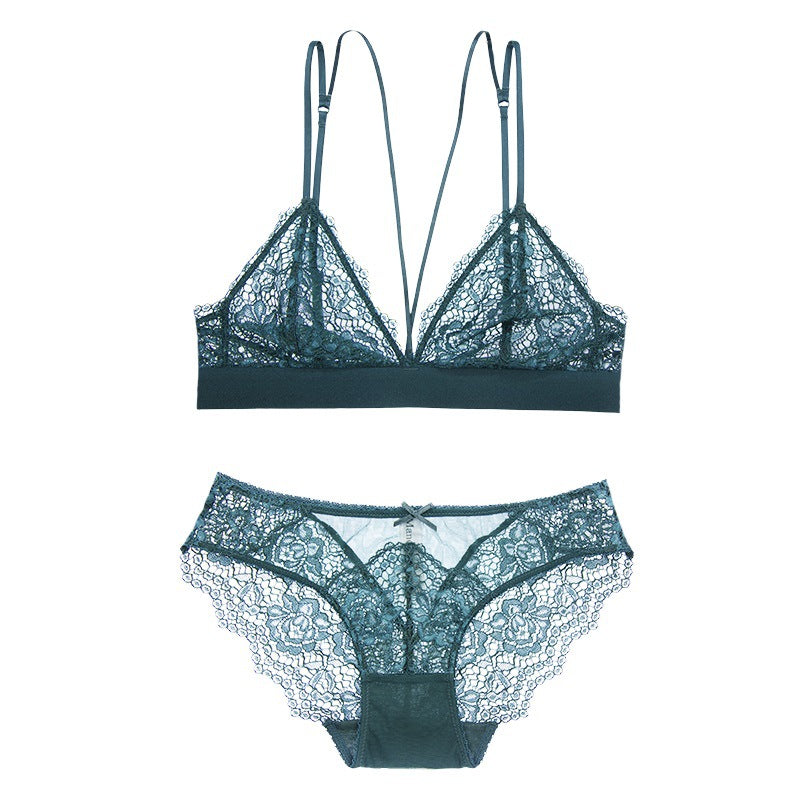 Triangle Lace Bralette and Panty Set