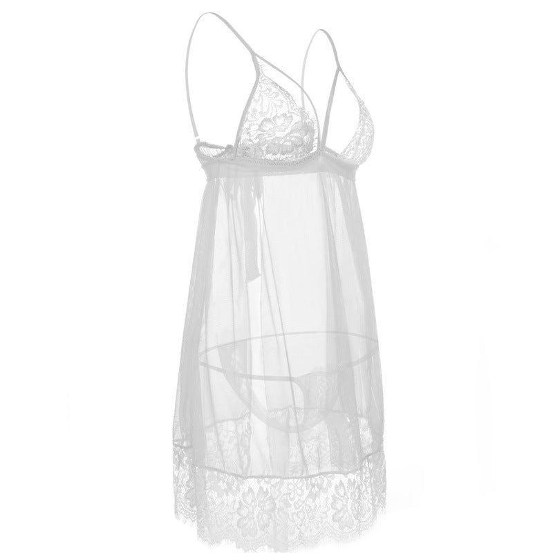 Lacy Cage Strap Babydoll Nightie Set