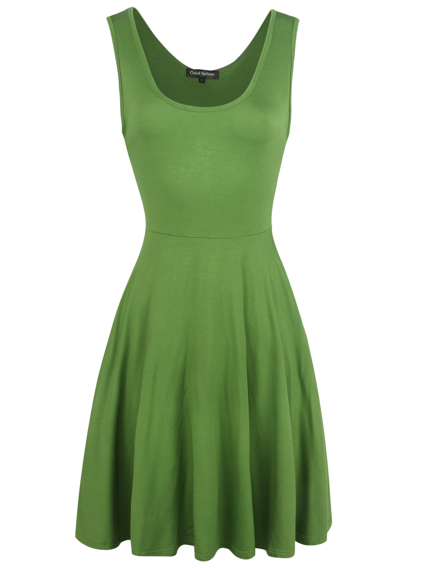 Green Scoop Neck Tank Dress