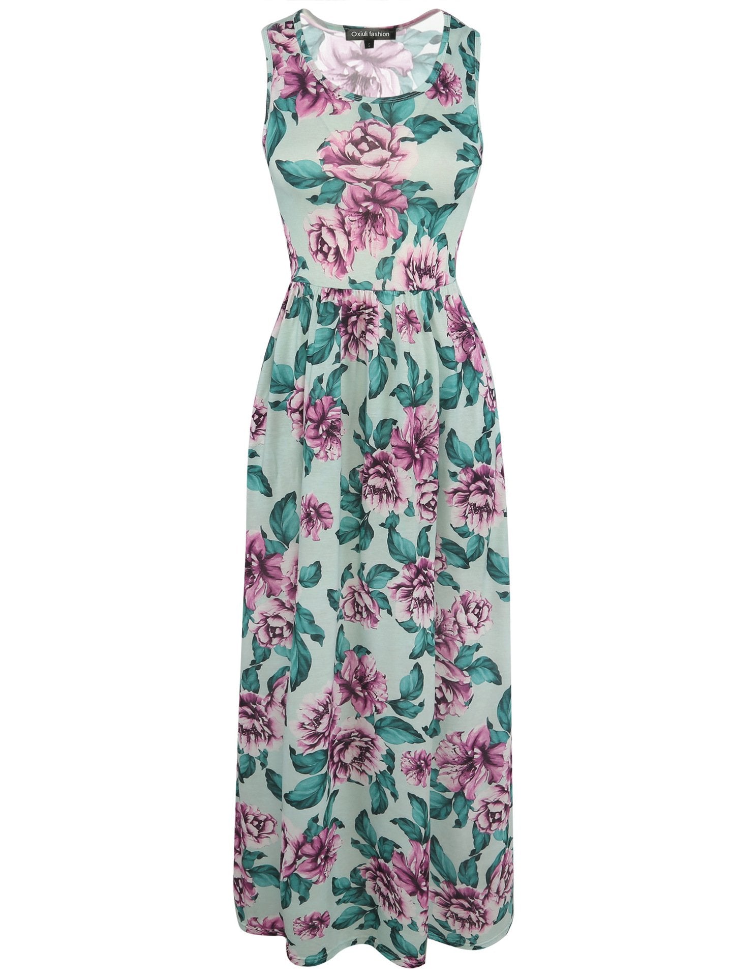 Floral Scoop Tank Maxi Dress