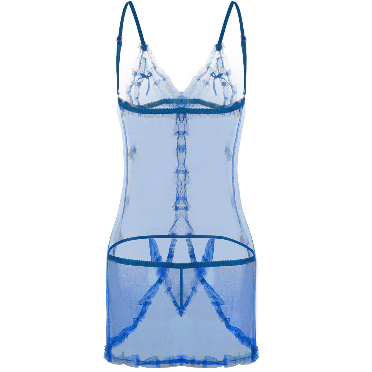 Babydoll transparente forrado con encaje