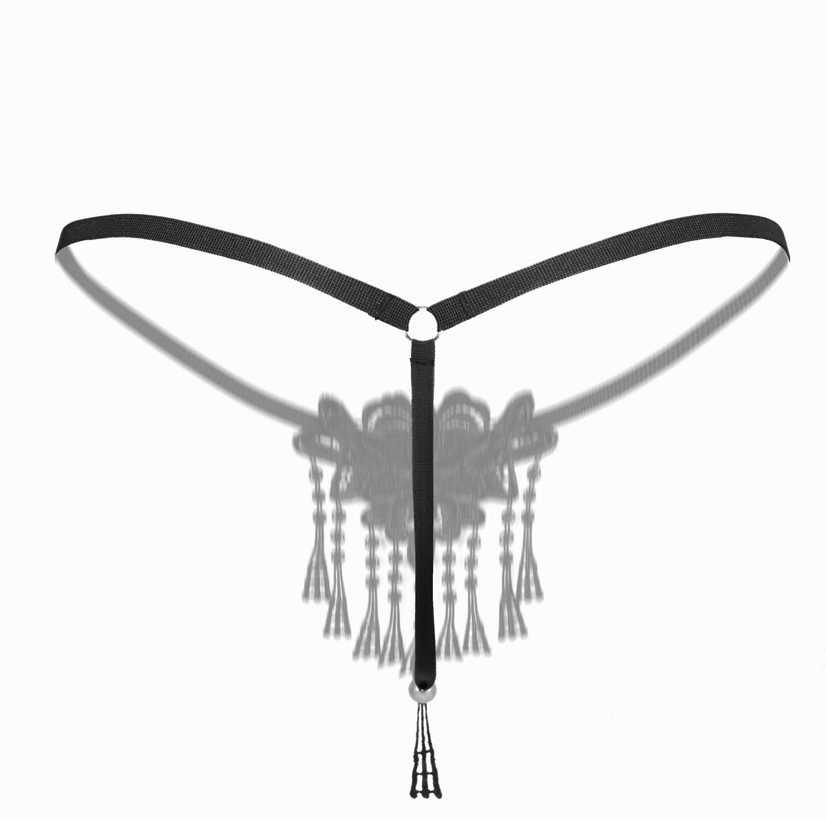 Pearls and Tassels Peekaboo Thong Panty