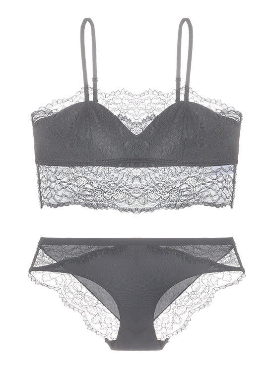 Top Bralette Lace Fancy dan Set Panty