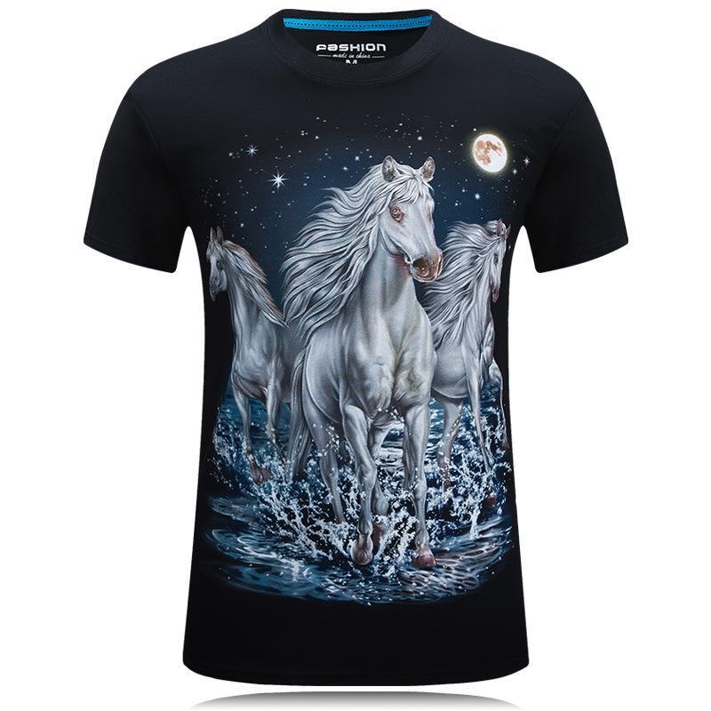 Moonlight Magic White Horse camisa