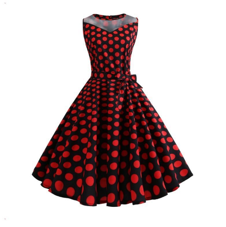 Tendências pop Polka Dot Print Dress