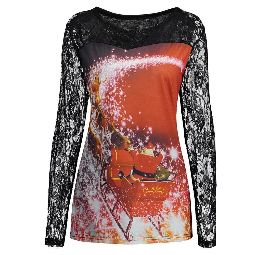 Der Weihnachtsmann und sein Rentier Plus Size Shirt