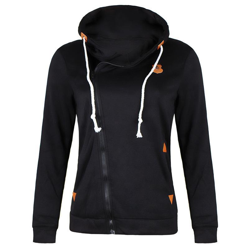 Hoodie de cordão com zíper com zíper