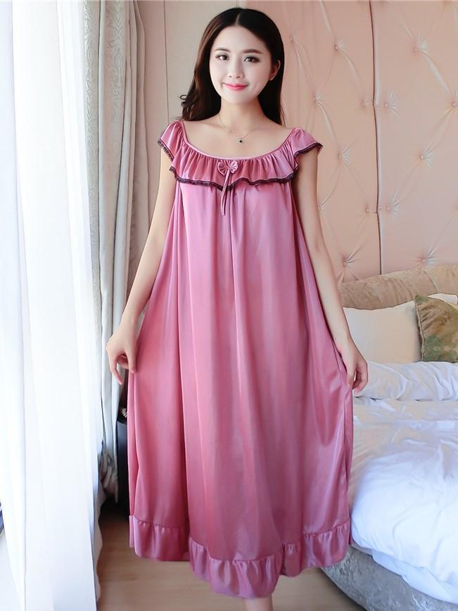 Ruffled Sleeveless Nightie Dress