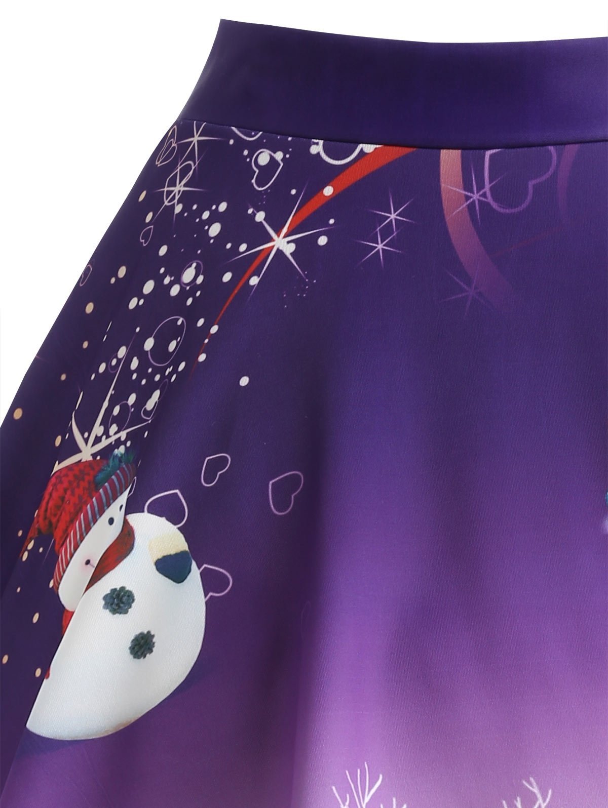 Christmas Snowman Plus Size Skirt - Theone Apparel