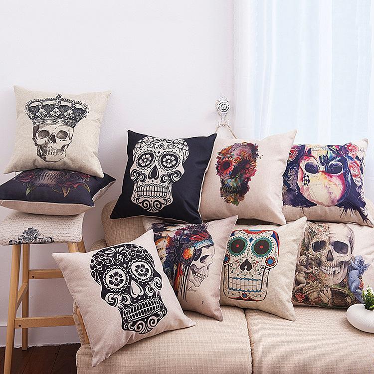 Day Of The Dead Skull Pillow Covers - Theone Apparel