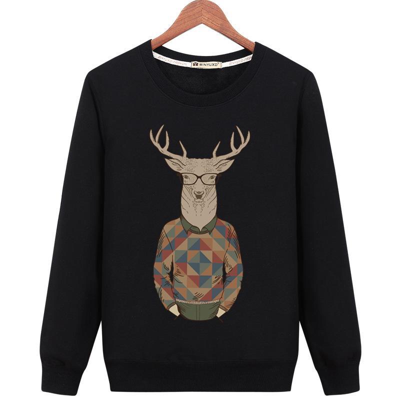 Deer With Hipster Glasses Sweater - Theone Apparel