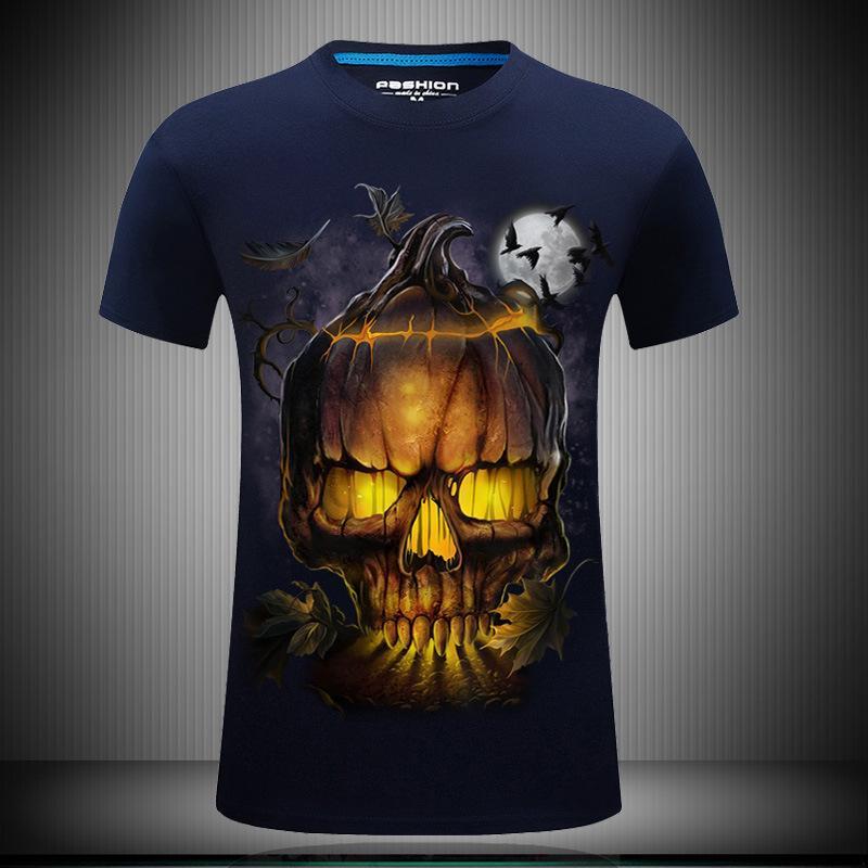 Evil Halloween Pumpkin Skull Shirt - Theone Apparel