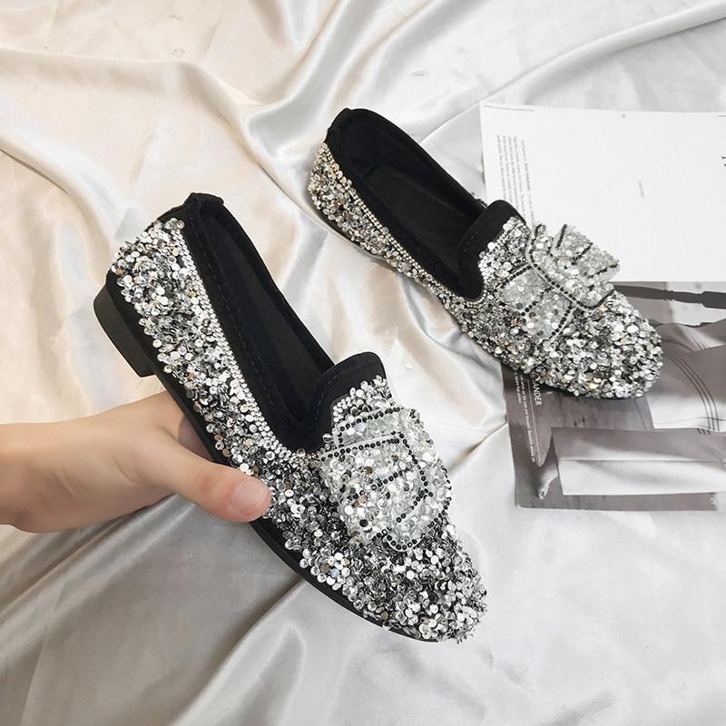 Pfiffige Loafer Flats mit Pailletten