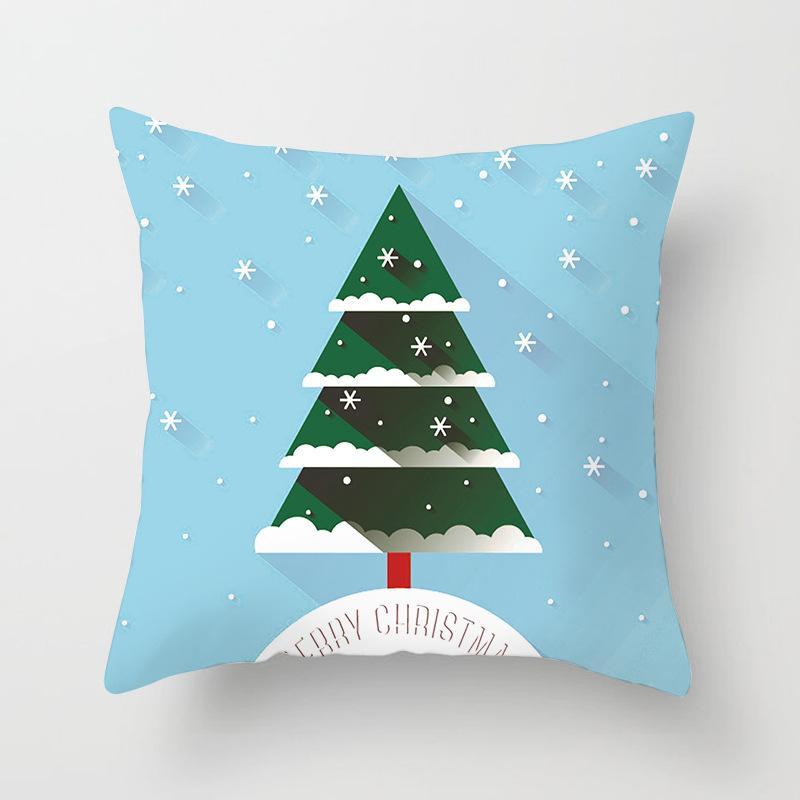 Ice Blue Christmas Themed Pillow Covers