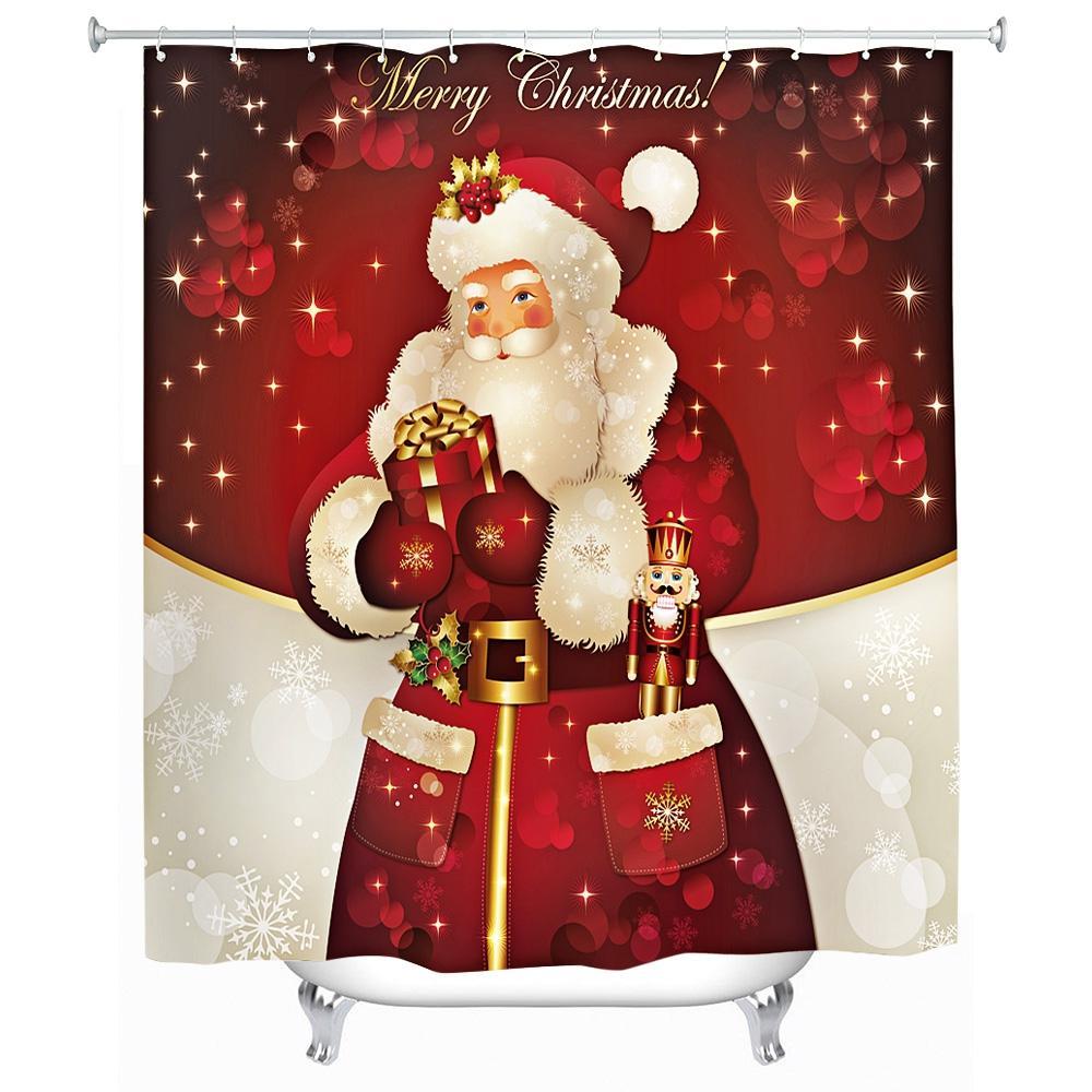 Merry Christmas Santa Shower Curtain