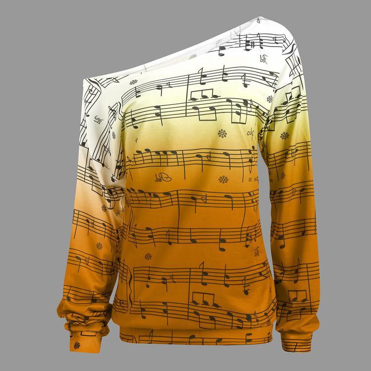 Neon Ombre Music Note Sweater