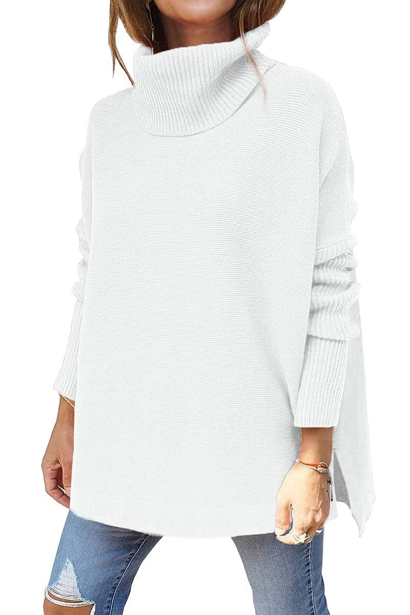 Oversized Loose Fitting Sweater with Large Collar