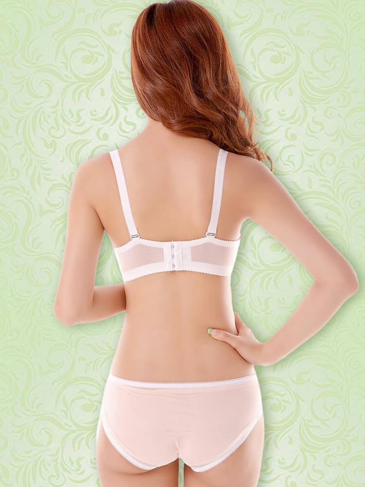 Pure White Lace Push Up Bra with Ribbon - Theone Apparel