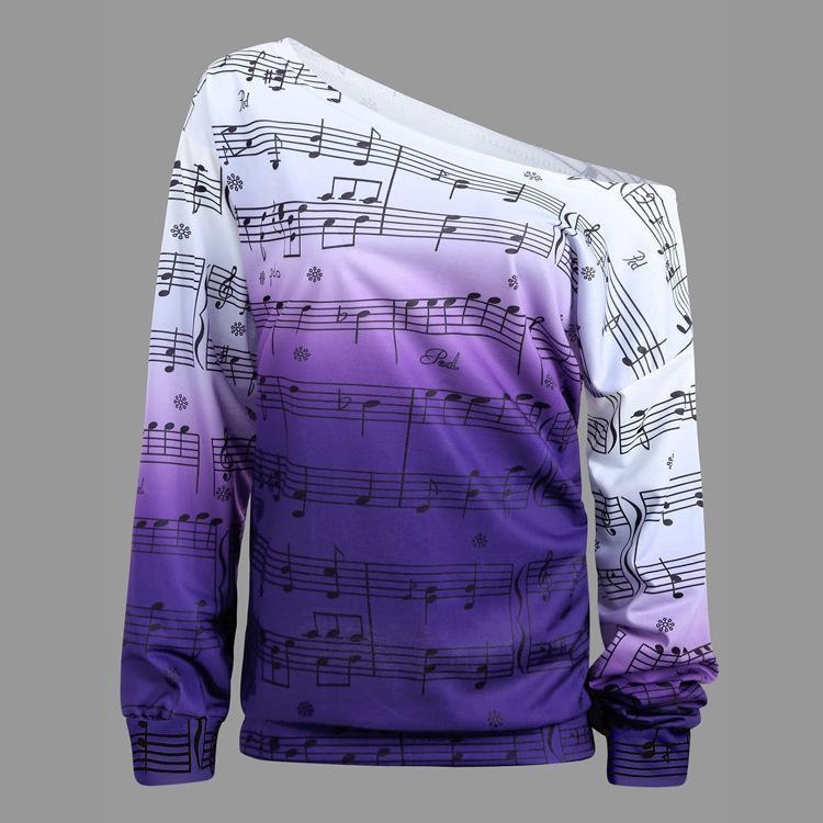 Neon Ombre Music Note Pullover