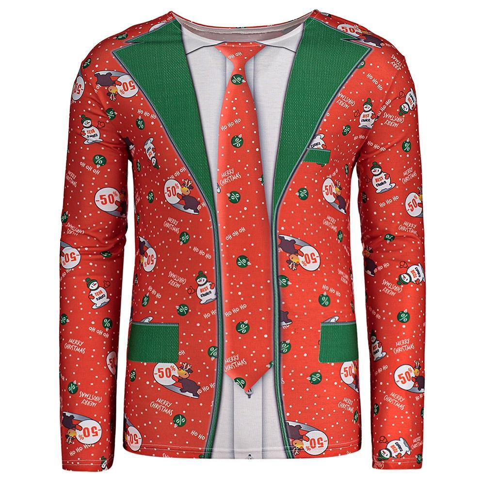 Lange mouw Crew Neck Snowman Shirt