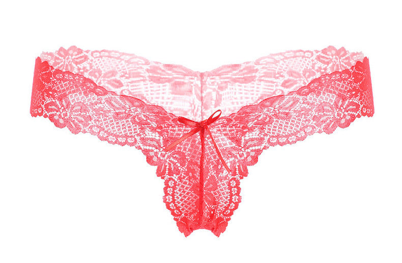 Floral Lace Wide Skirt Thong Panty