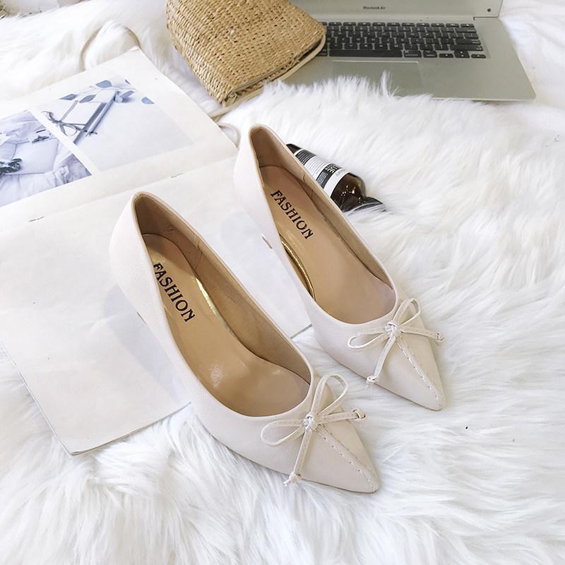 Simply Sweet Bowtie Kitten Heels