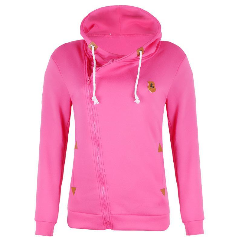 Size Zipper Pocketed Drawstring Hoodie