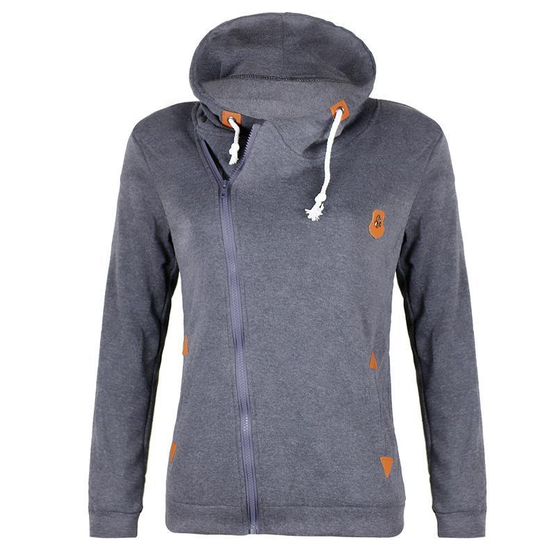 Hoodie de cordão com zíper com zíper