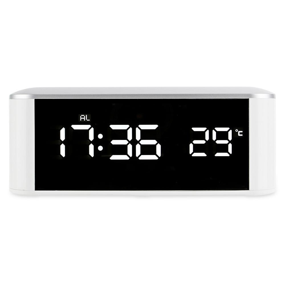 Reloj despertador digital con diseño de espejo