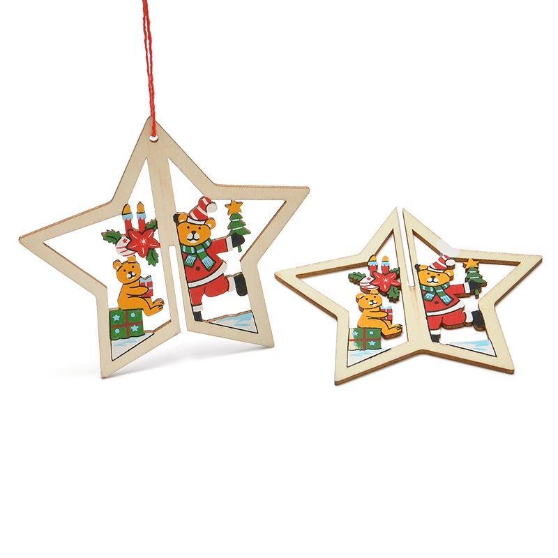 Wooden Bell Holiday Tree Ornaments